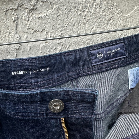 AG Jeans Everett Slim Straight Dark Wash Denim Jeans Men Size 33x32 - Picture 4 of 7